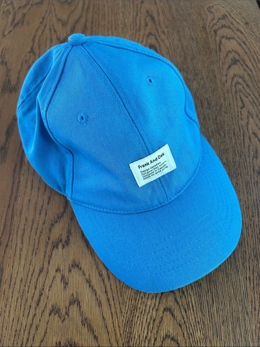 Frank & Oak Bright Blue Cotton Baseball Cap